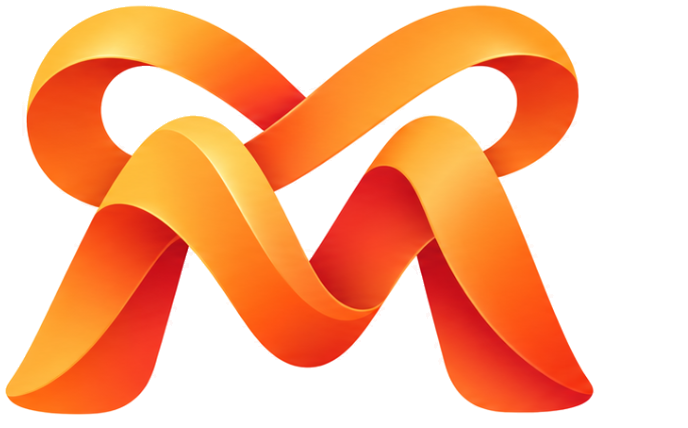 Original MyEveryway M, heart and intentionally unfinished infinity ribbon mark