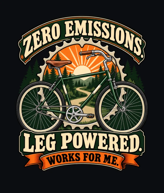 MyEveryway original artwork — Zero Emissions. Leg Powered.